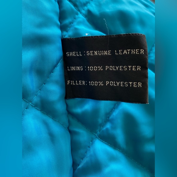 Vintage 1990’s NBA Charlotte Hornets Pro Player Leather Jacket Men’s Size SMALL - Picture 12 of 16